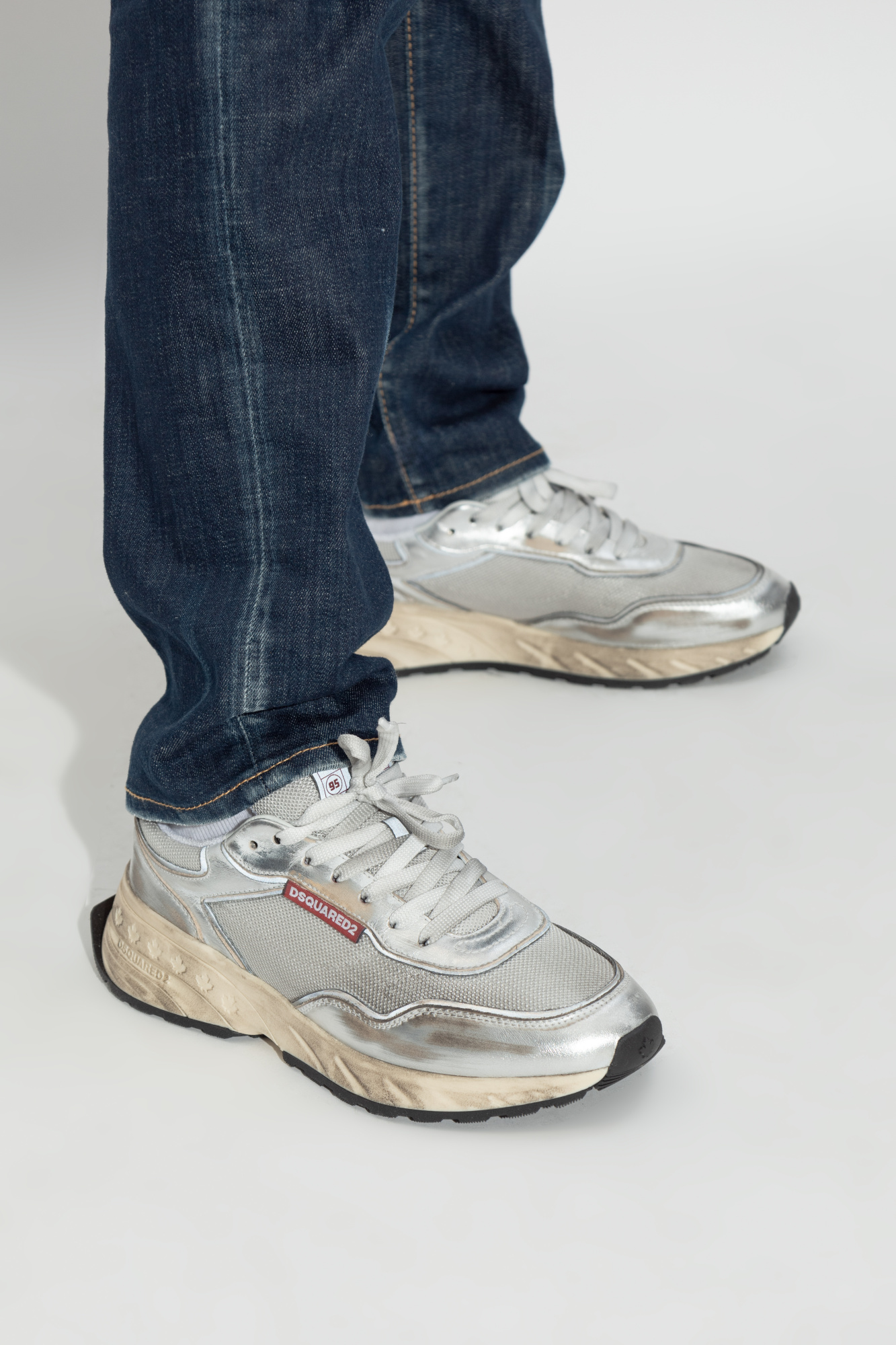 Silver Sneakers Sprinter Dsquared2 - Vitkac Italy
